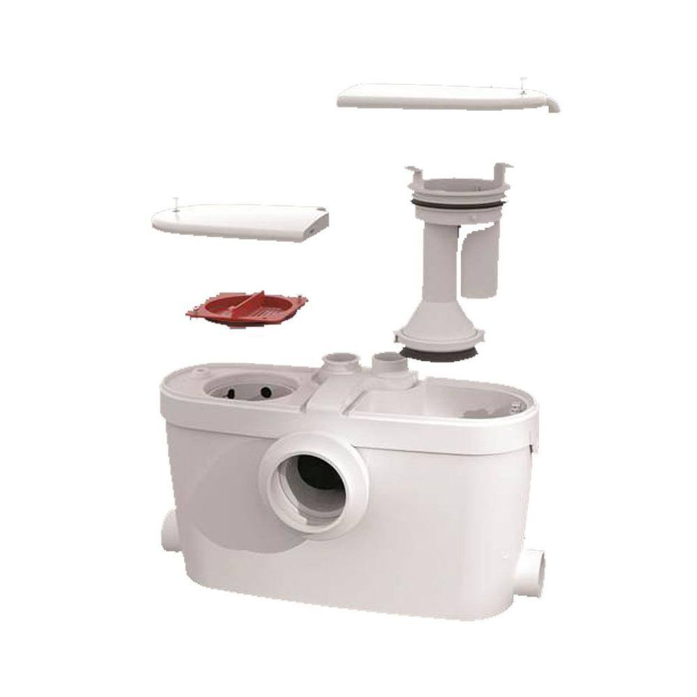 Saniflo SaniAccess3 2-Piece 1.280 GPF Single Flush Elongated Toilet with .5 HP Macerating Pump in White 082.005.087