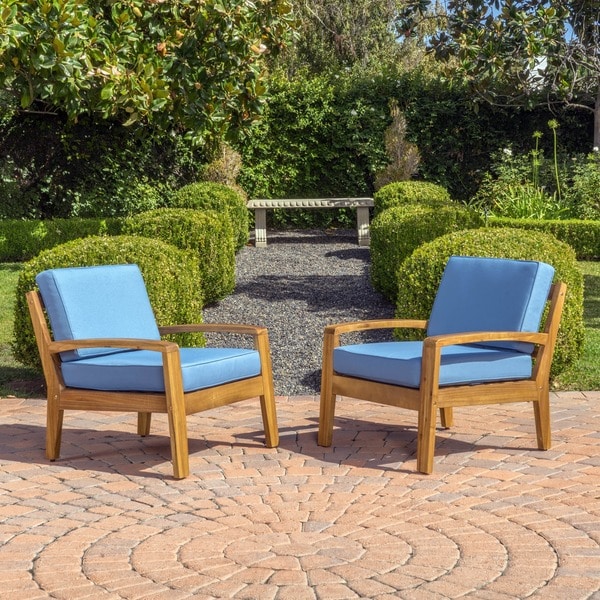 Grenada Outdoor Wood Club Chair (Set of 2) by Christopher Knight Home