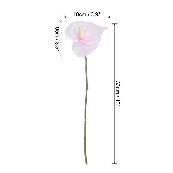 10Pcs 13 Artificial Anthurium Lily Flowers Floral Bouquet Decor