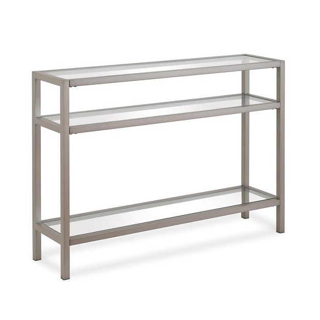 Three Tier Console Table In Gray Henn amp hart