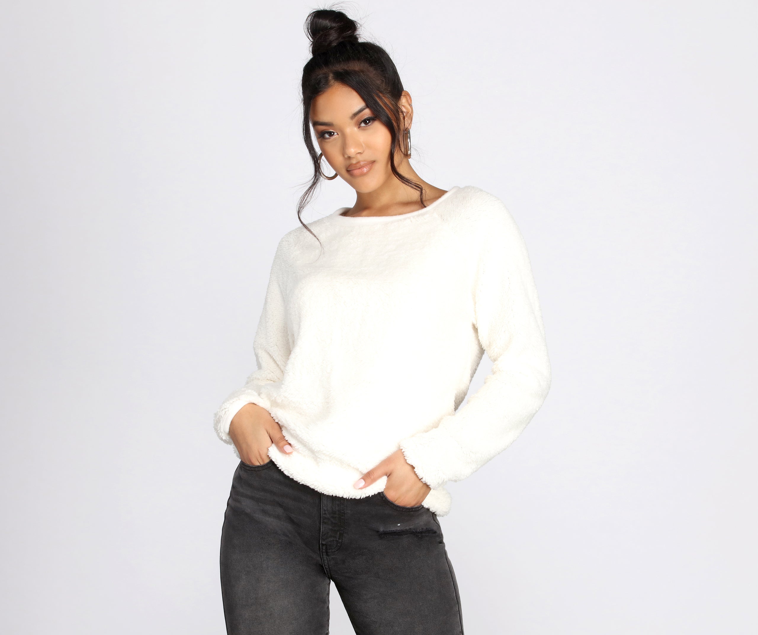 Feeling Cozy Fuzzy Pullover Sweater