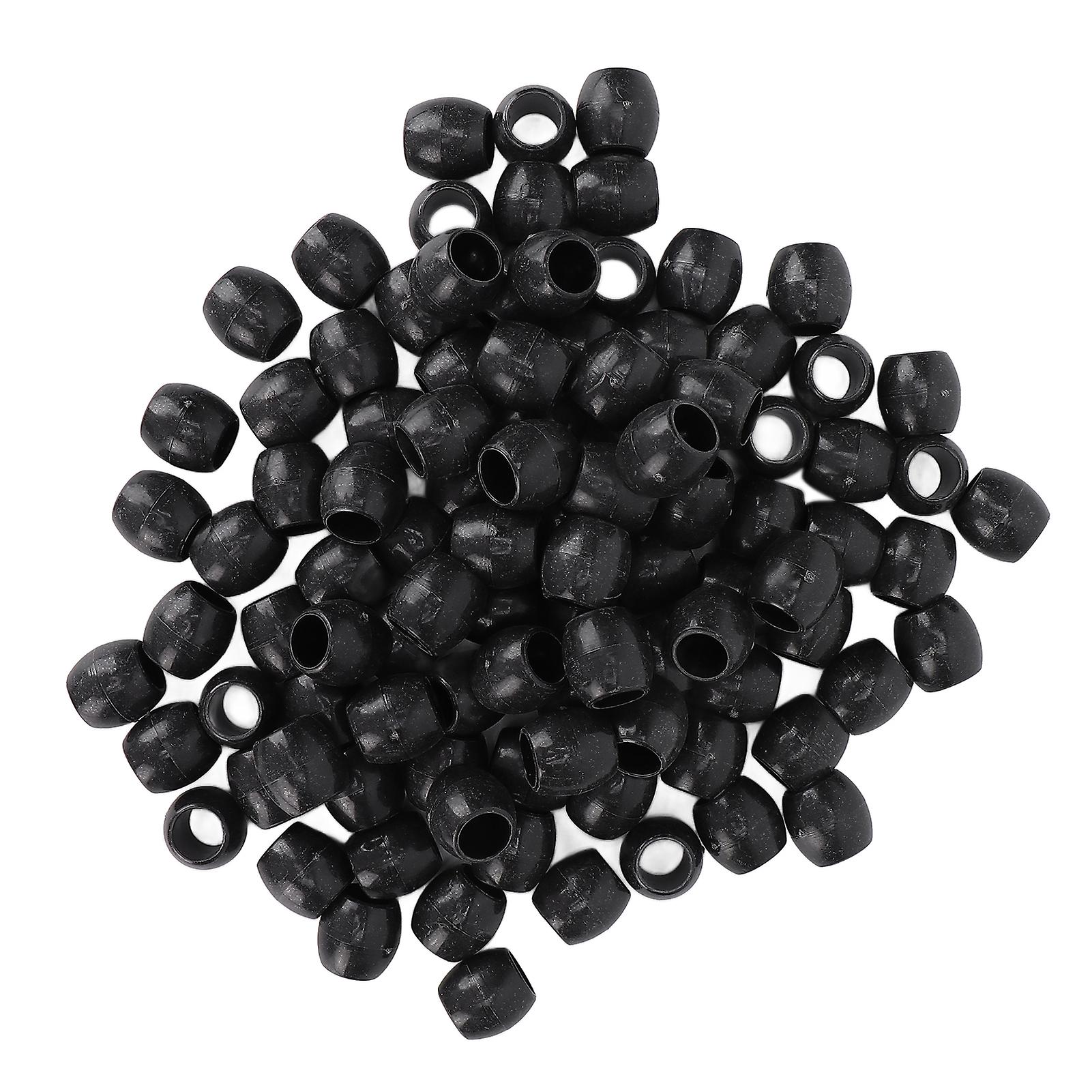 100pcs Hair Jewelry Dreadlocks Black Hair Braiding Beads Diy Hair Beard Decoration Accessories