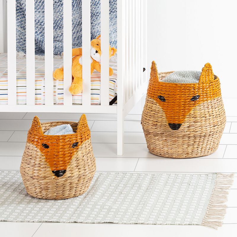 Honey-Can-Do 2-Piece Fox-Shaped Storage Basket Set