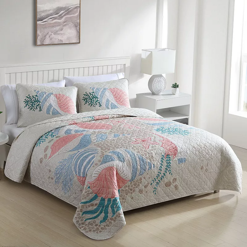 Caribbean Joe 3-Piece Coastal Quilt Set