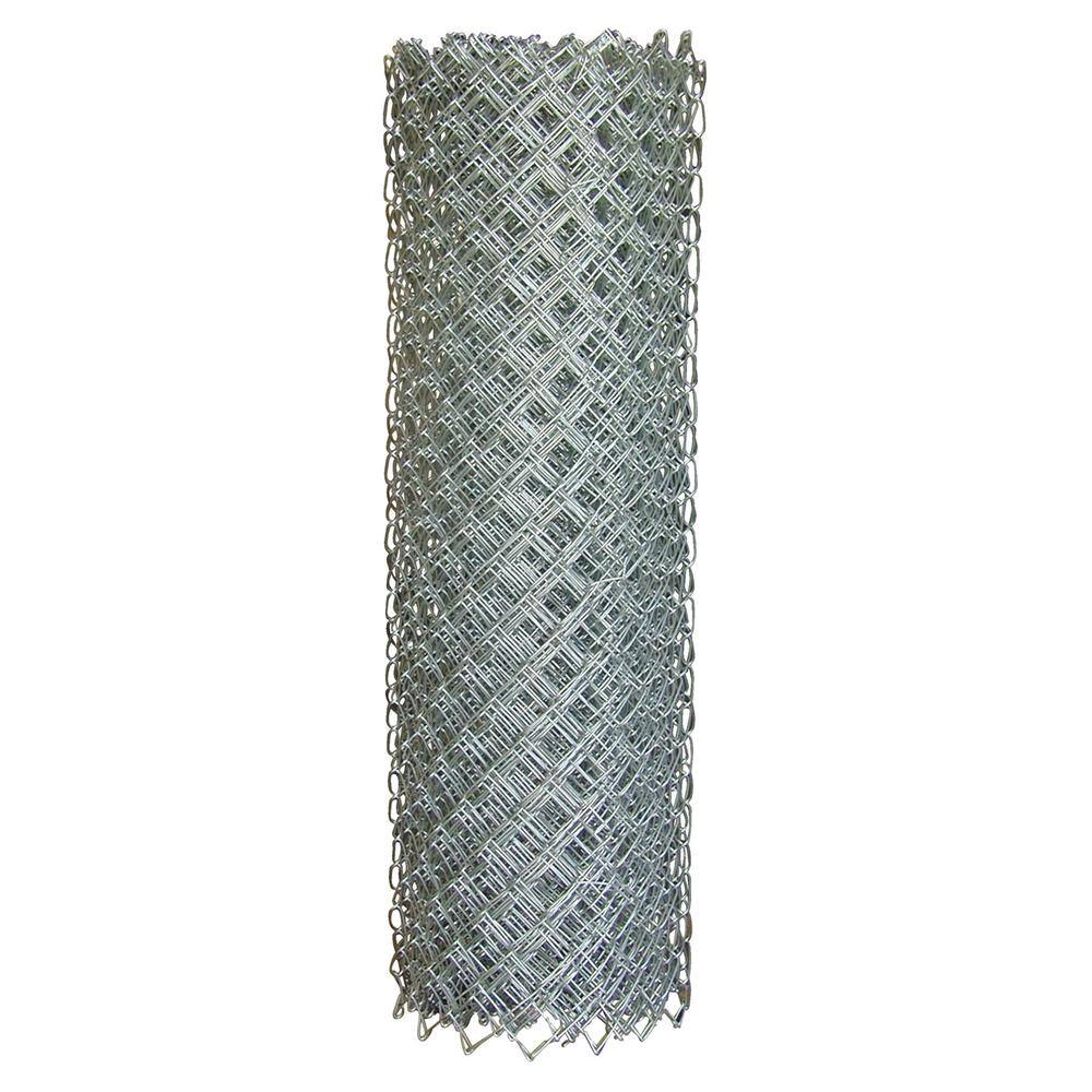 Everbilt 48 in. x 50 ft. 11.5-Gauge Galvanized Steel Chain Link Fence Fabric 308704EB