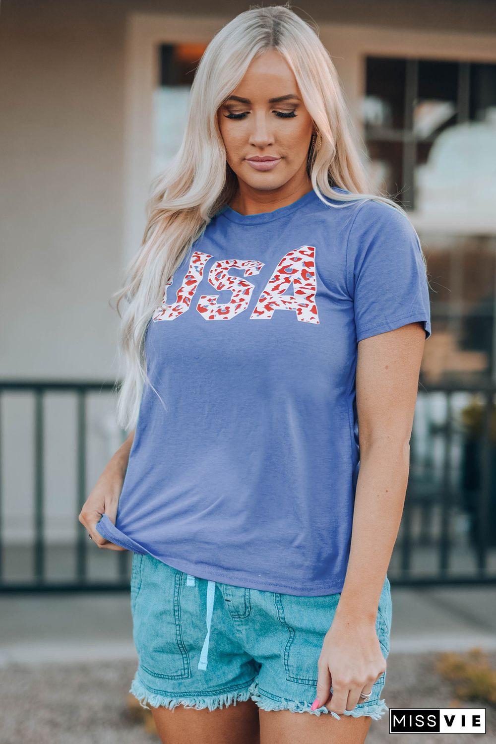 USA Leopard Print T-Shirt