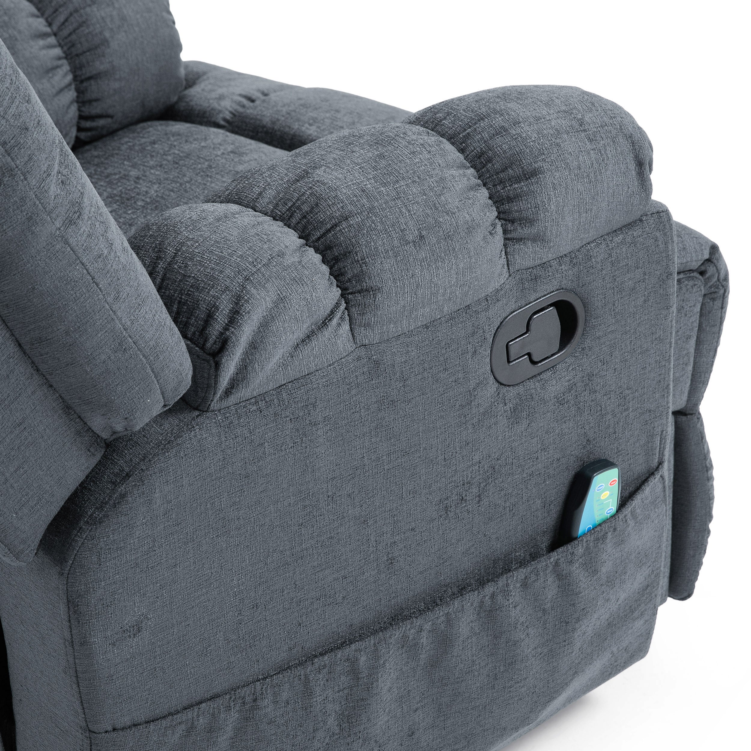 Siloam Contemporary Pillow Tufted Massage Recliner