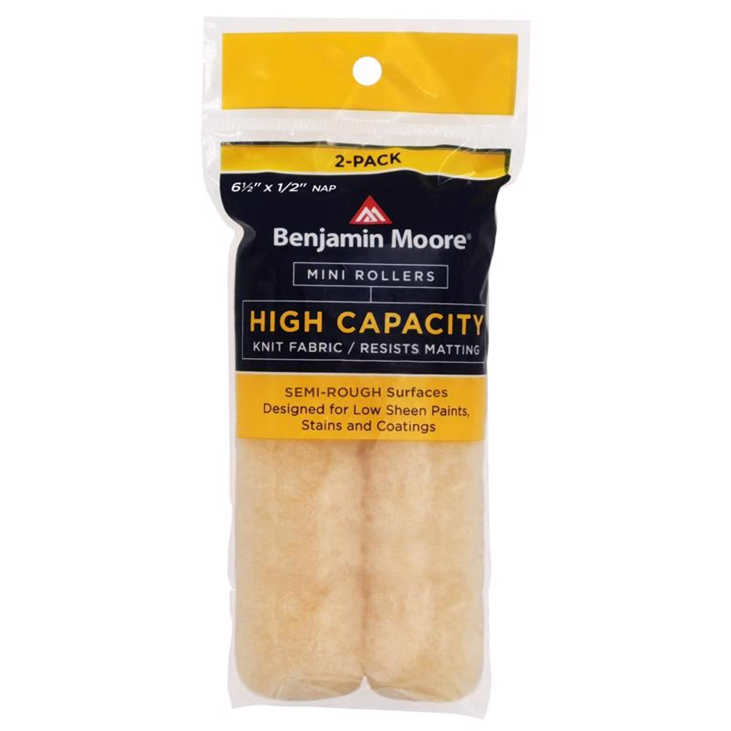 Benjamin Moore Wool 6-1/2 in. W X 1/2 in. Mini Roller 2 pk