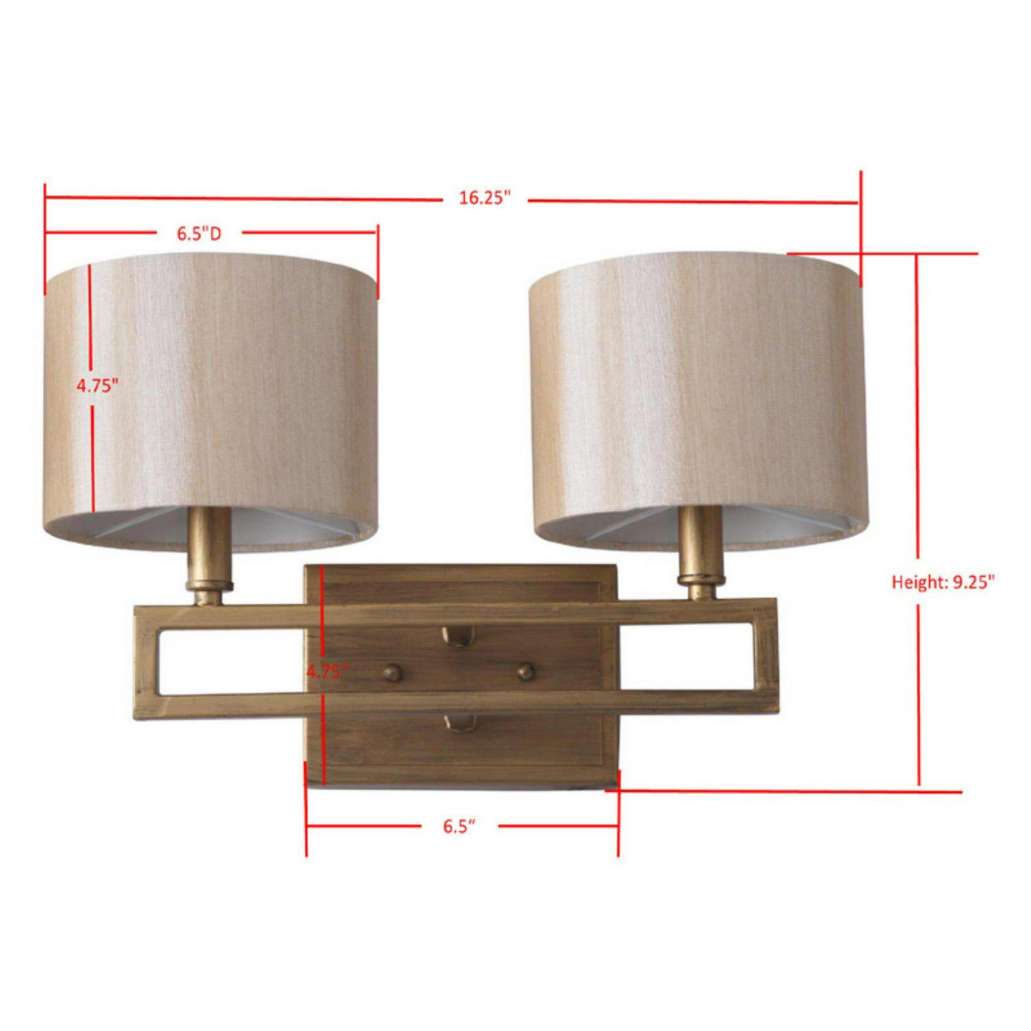 Safavieh Catena LIT4197A Double Light Sconce