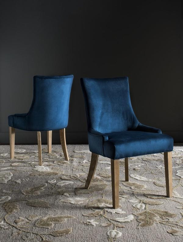 De De 19  x27 x27h Dining Chair Set of 2 Navy   Contemporary   Dining Chairs   by Virgil Stanis Design  Houzz