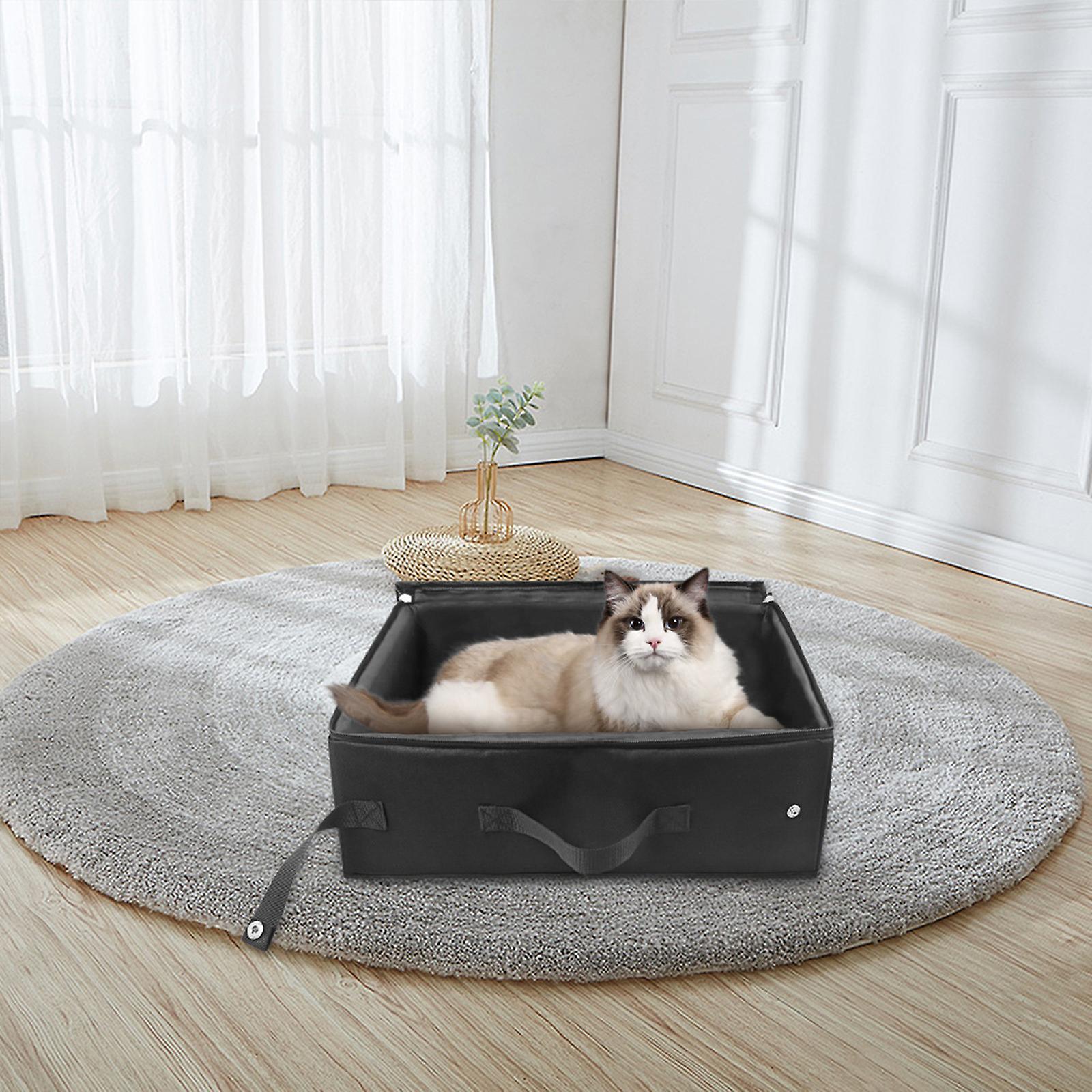 New Foldable Fabric Cat Litter Bag， Cat Litter Basin， Portable Cat Toilet， Cat Litter Basin When Going Out
