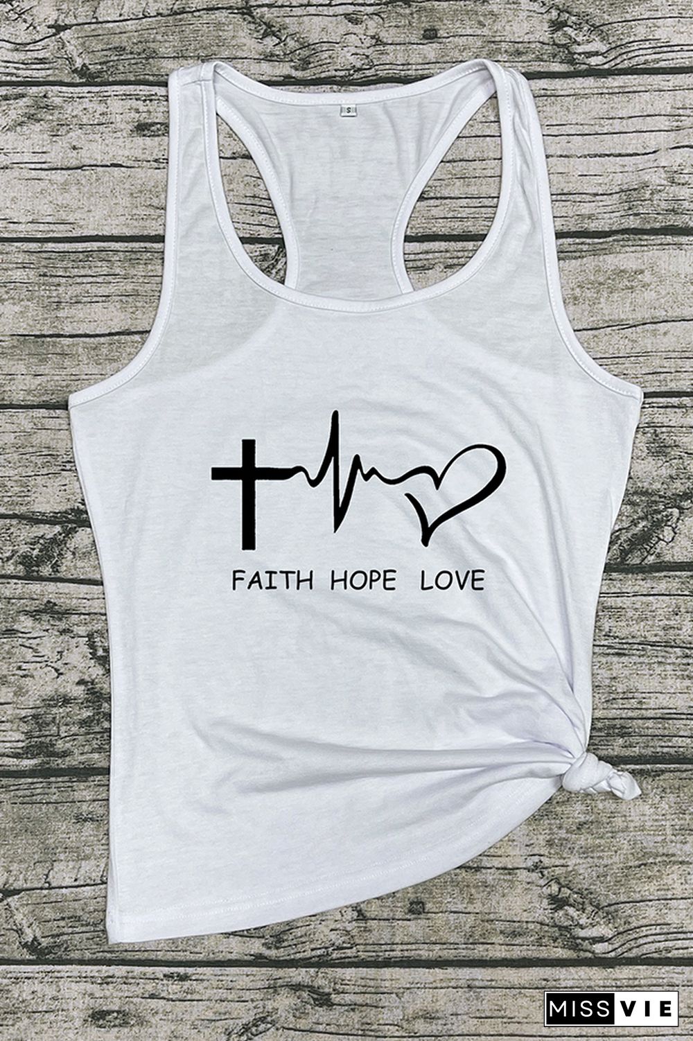 Faith & Hope & Love Sleeveless Tank Top Wholesale