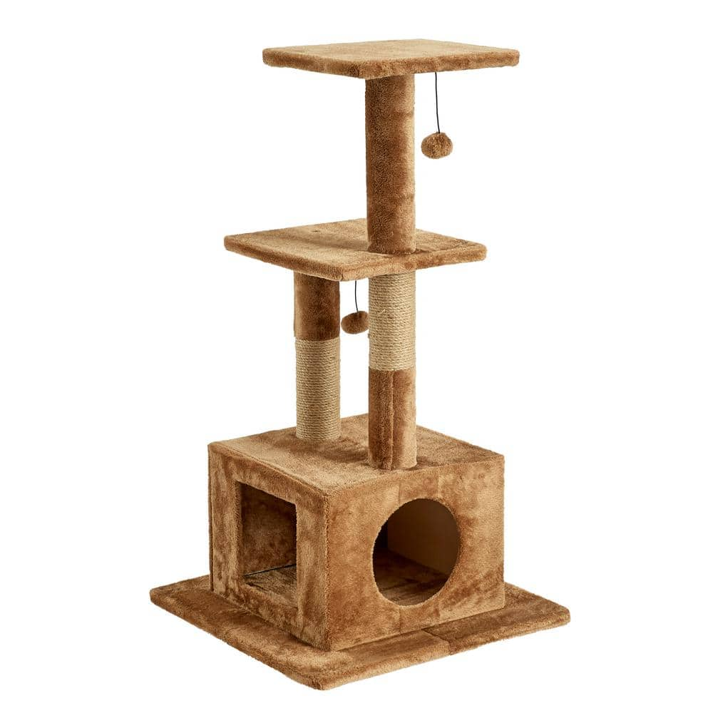 Two By Two 43.7 in. Willow Cat Tree with Condo and Perch 24