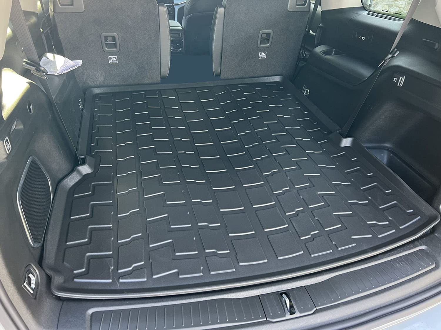 Premium Cargo Liner for Jeep Grand Cherokee L 7 Seats 2021 - 2023 - 100% Protection - Custom Fit Car Trunk Mat - All-Season Cargo Mat - 3D Shaped Laser Measured Trunk Liners for Jeep Grand Cherokee L