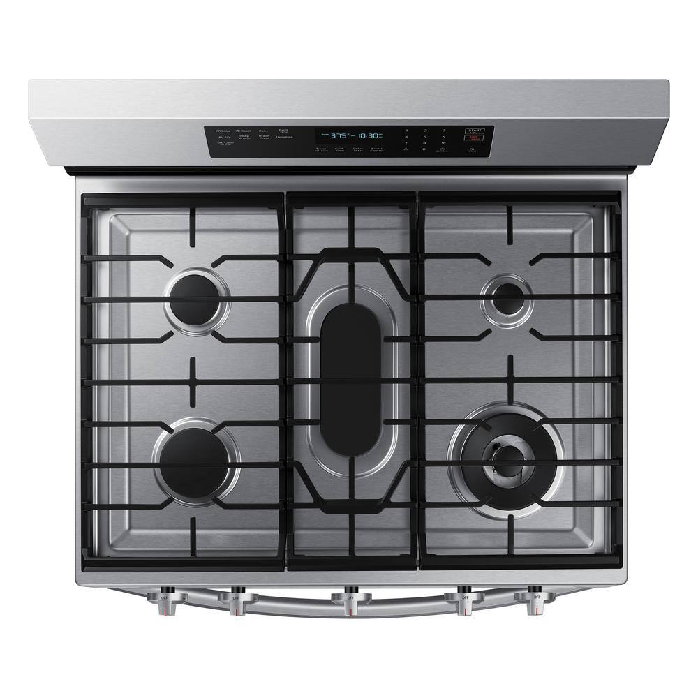  6 cu. ft. Smart Wi-Fi Enabled Convection Gas Range with No Preheat AirFry in Stainless Steel NX60A6711SS