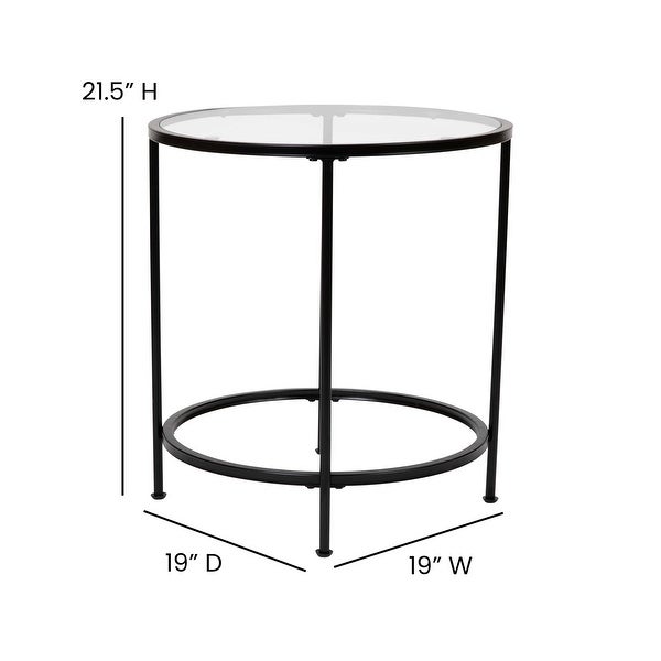 Signature Design by Ashley Coylin End Table - Tempered Glass Table