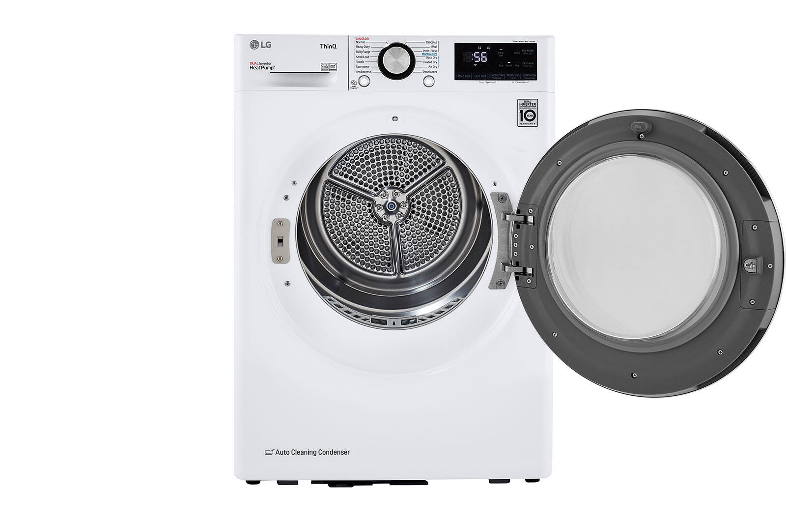 Lg DLHC1455W 4.2 Cu.Ft. Smart Wi-Fi Enabled Compact Front Load Dryer With Dual Inverter Heatpump™ Technology