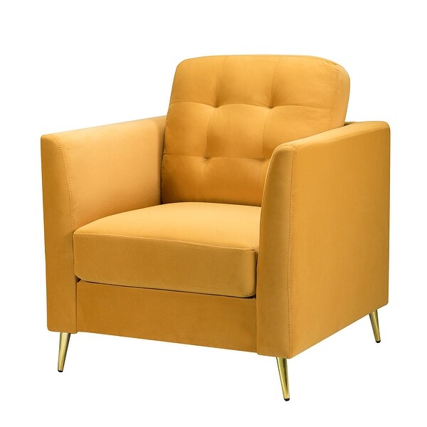 Clara Modern Upholstered Club Chair with Tufted Back by HULALA HOME