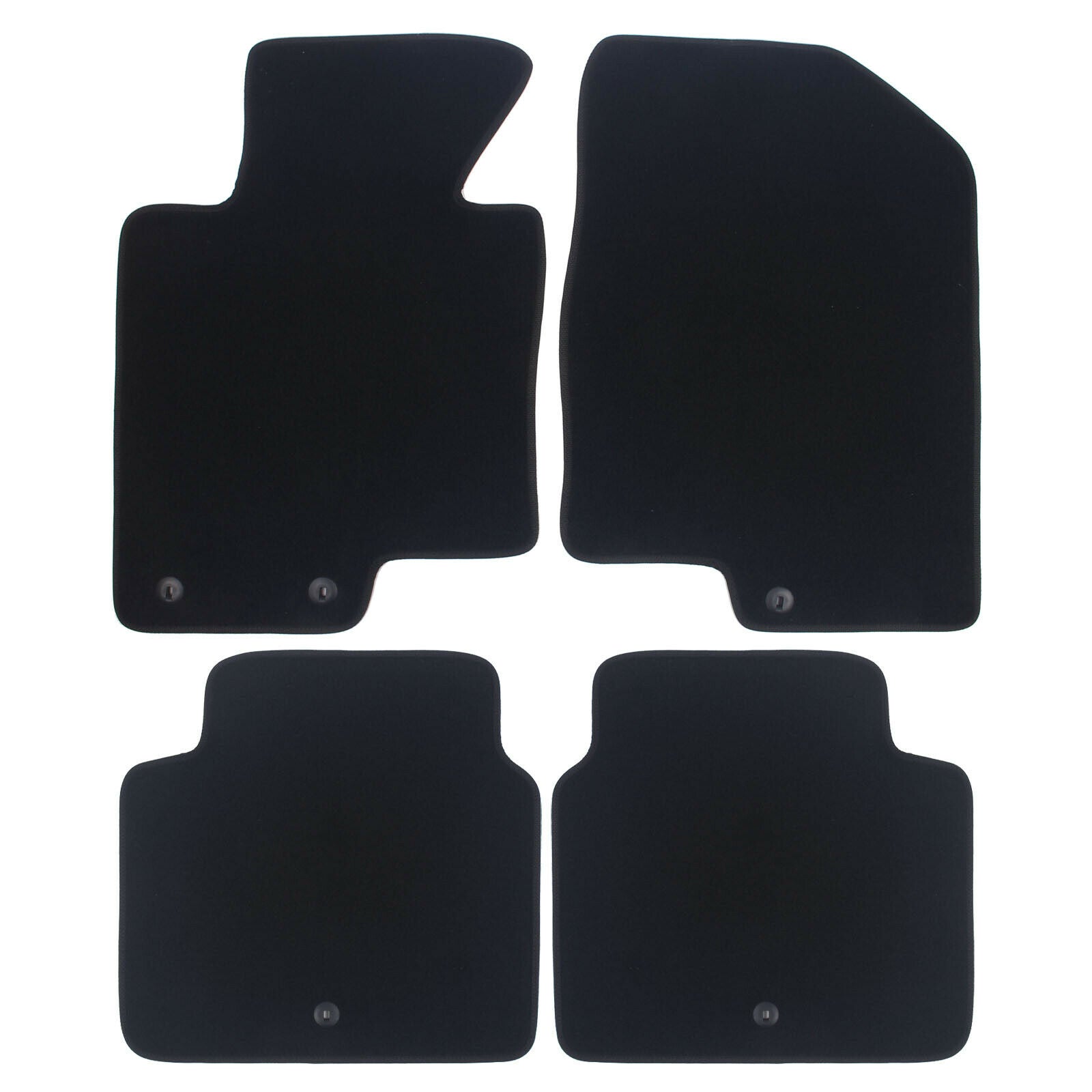 Black Floor Mats for Hyundai 2011-2014 Sonata Front and Rear Set