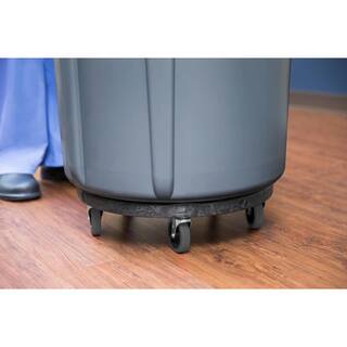 Rubbermaid Commercial Products Brute Trash Can Dolly with Brute 44 Gal. Trash Can 2031187-BD