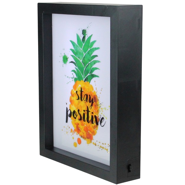 Northlight 9 Led Lighted x27 stay Positive x27 Pineapple Framed Light Box