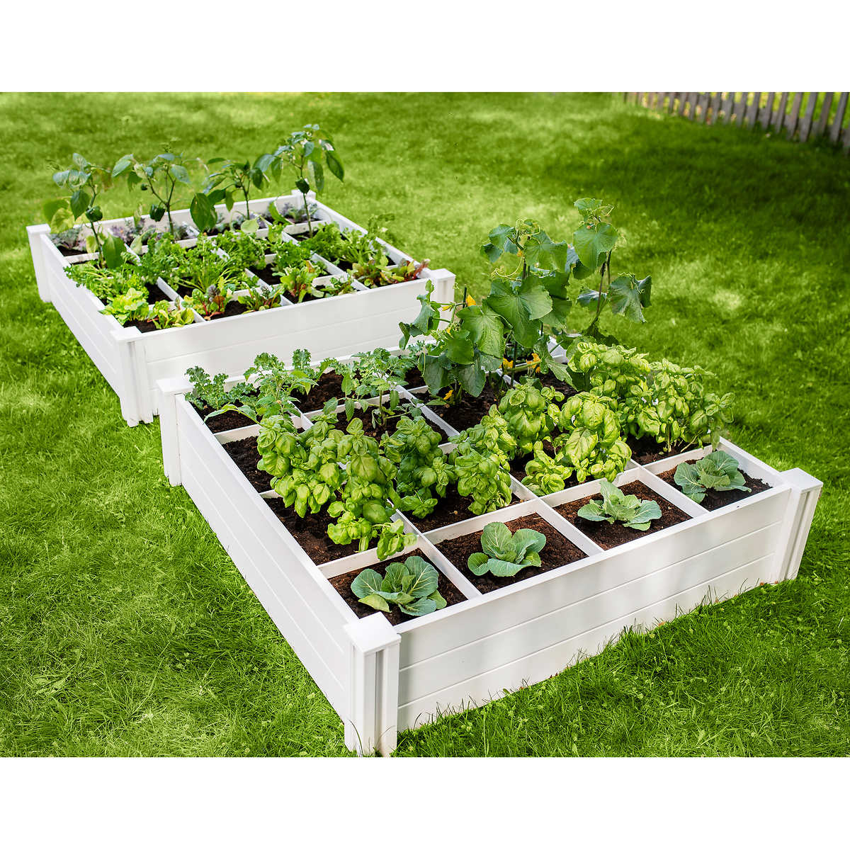 Vita Modular Vinyl Garden with Planting Grid 2-pack