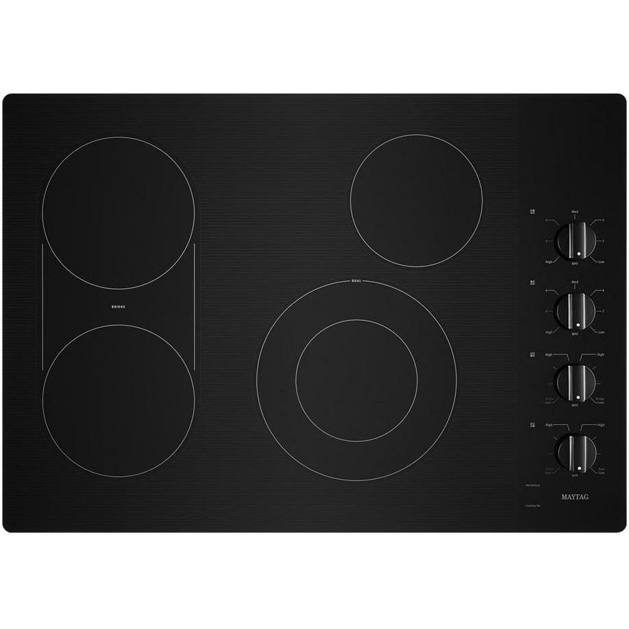 Maytag 30-inch Built-in Electric Cooktop with Reversible Gril and Griddle MEC8830HB