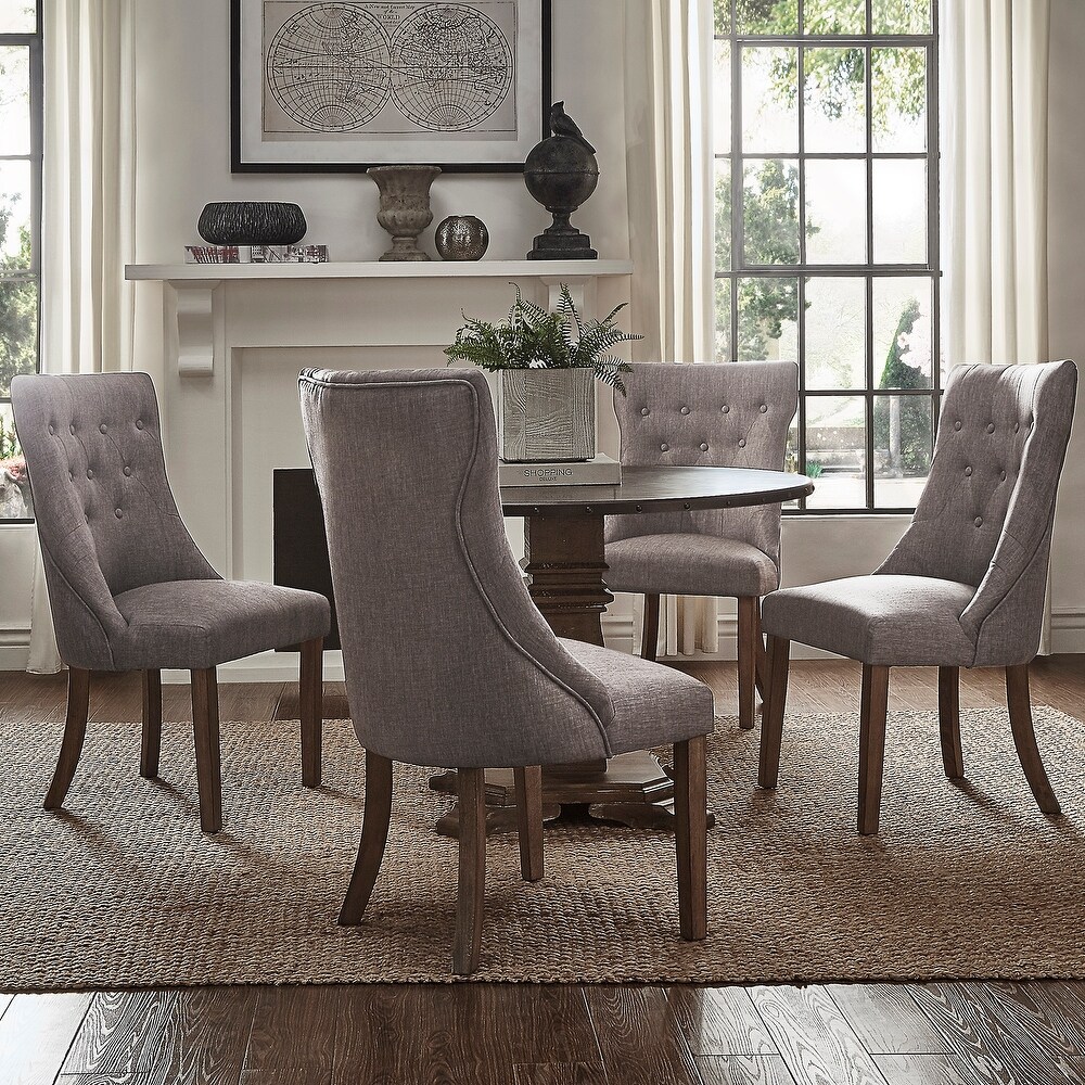 Voyager Button tufted Dining Chairs (Set of 2) by iNSPIRE Q Artisan