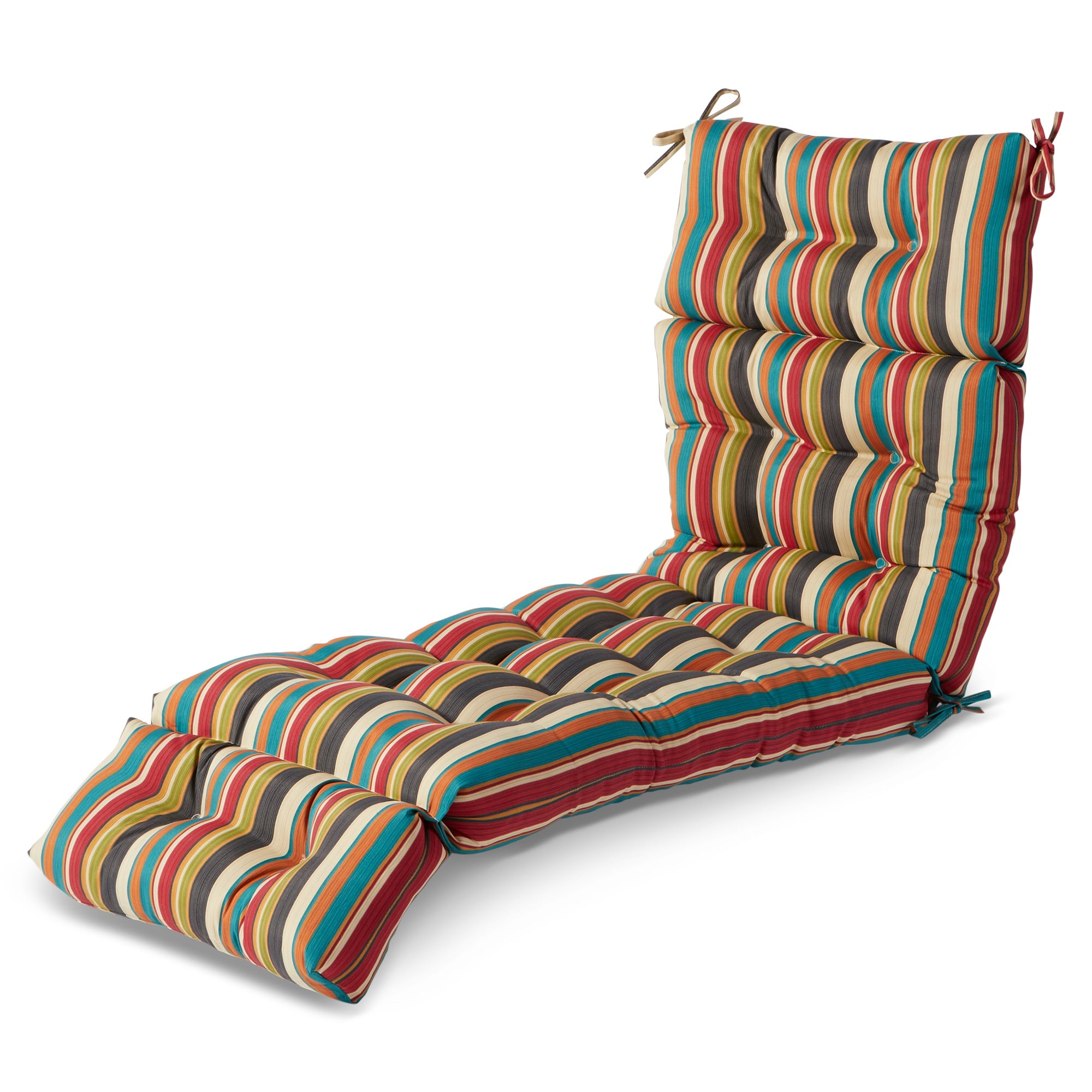 Greendale Home Fashions Sunset Stripe 72 x 22 in. Outdoor Chaise Lounge Chair Cushion