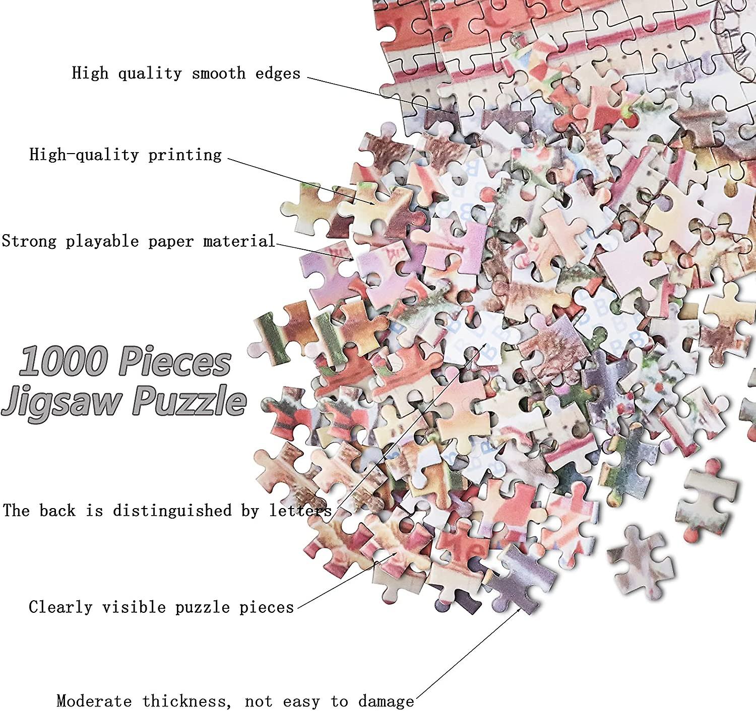 Round Puzzles For Adults 1000 Pieces - Double-sided Round Jigsaw Puzzle Space Mars For Adults Kids Family Puzzle Decoration Gift For Teens