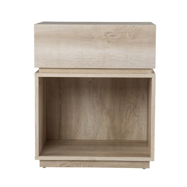 SEI Furniture Madelia Transitional Whitewash Wood Side Table