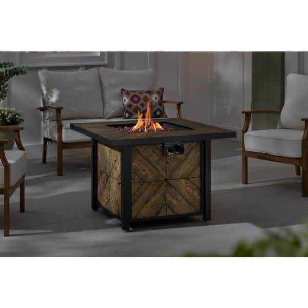 Hampton Bay 36 in. W x 25.2 in. H Square Fire Table FP21534-J