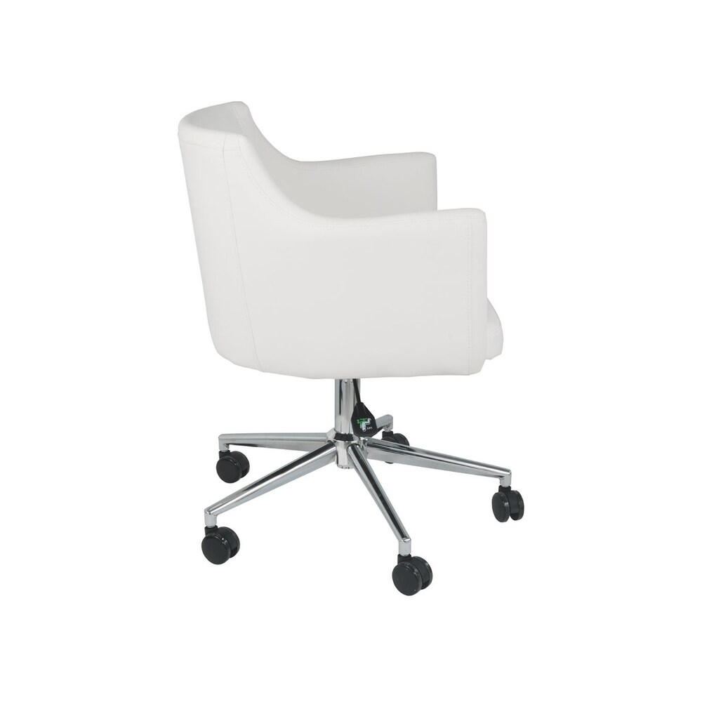 Signature Design by Ashley Baraga Contemporary Home Office Swivel Desk Chair White