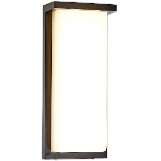 Hamilton Hills 14 Inch Brushed Nickel Squared Flush Mount Outdoor Light Fixture Black