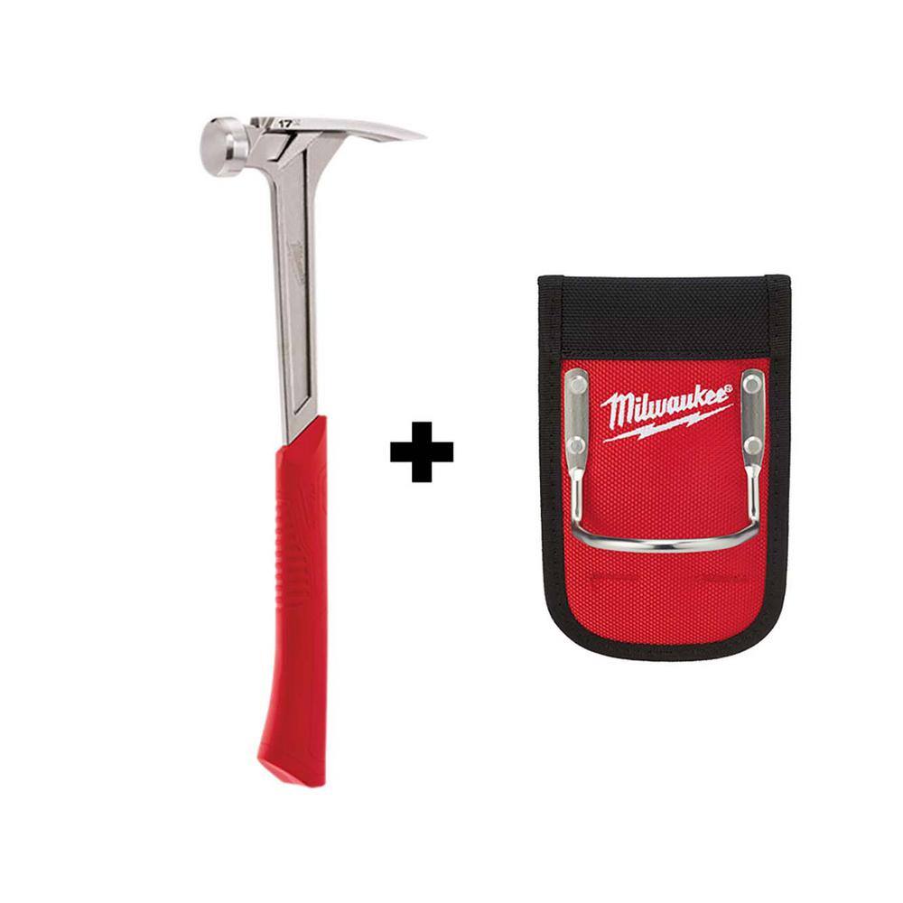 MW 17 oz. Smooth Face Framing Hammer with Hammer Loop 48-22-9017-48-22-8149