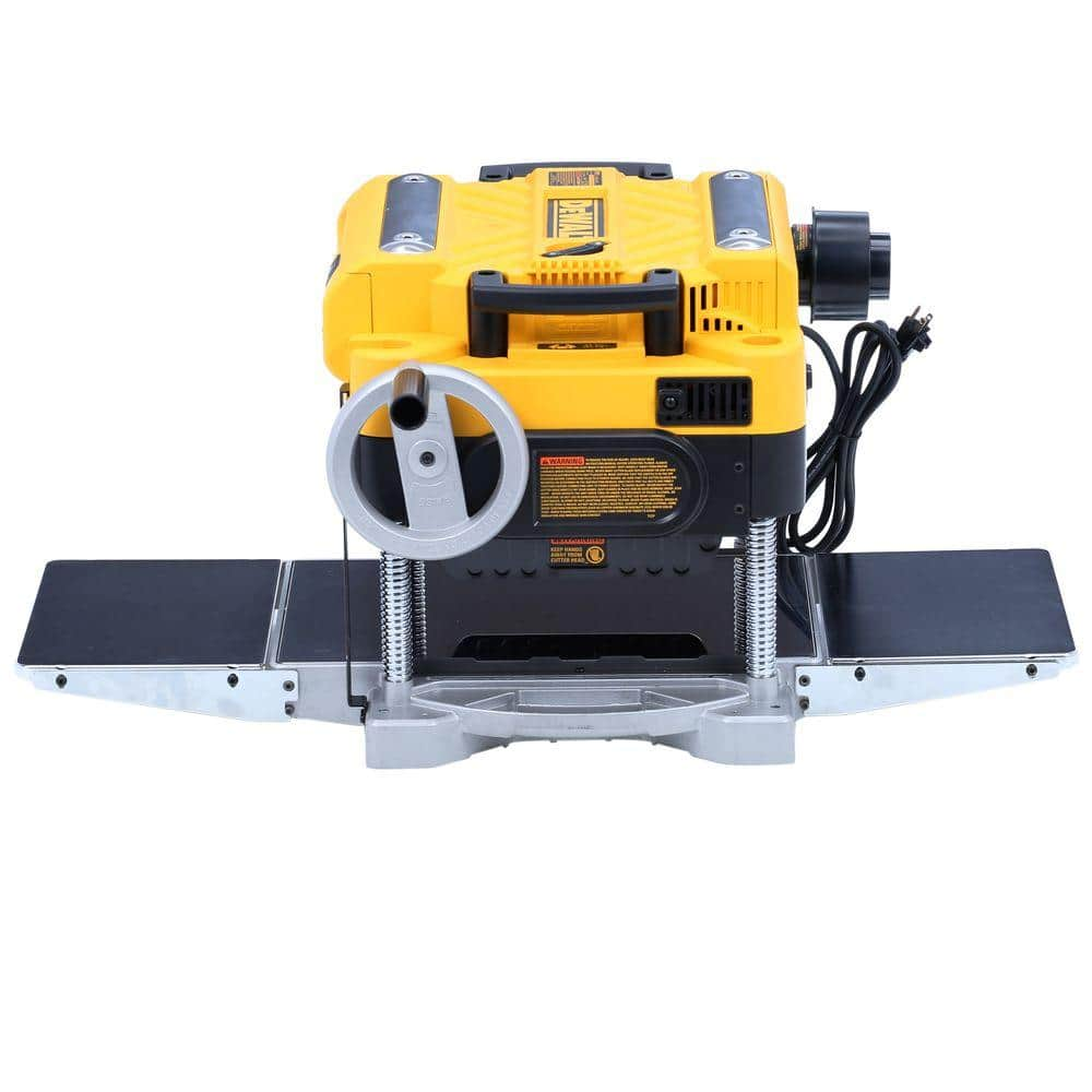 DEWALT 15 Amp Corded 13 in. Heavy-Duty 2-Speed Thickness Planer with (3) Knives, In Feed Table and Out Feed Table DW735X