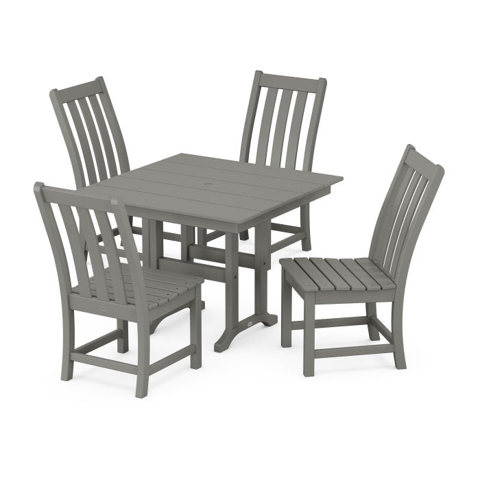 Polywood Vineyard Side Chair 5-Piece Farmhouse Dining Set PWS1164-1