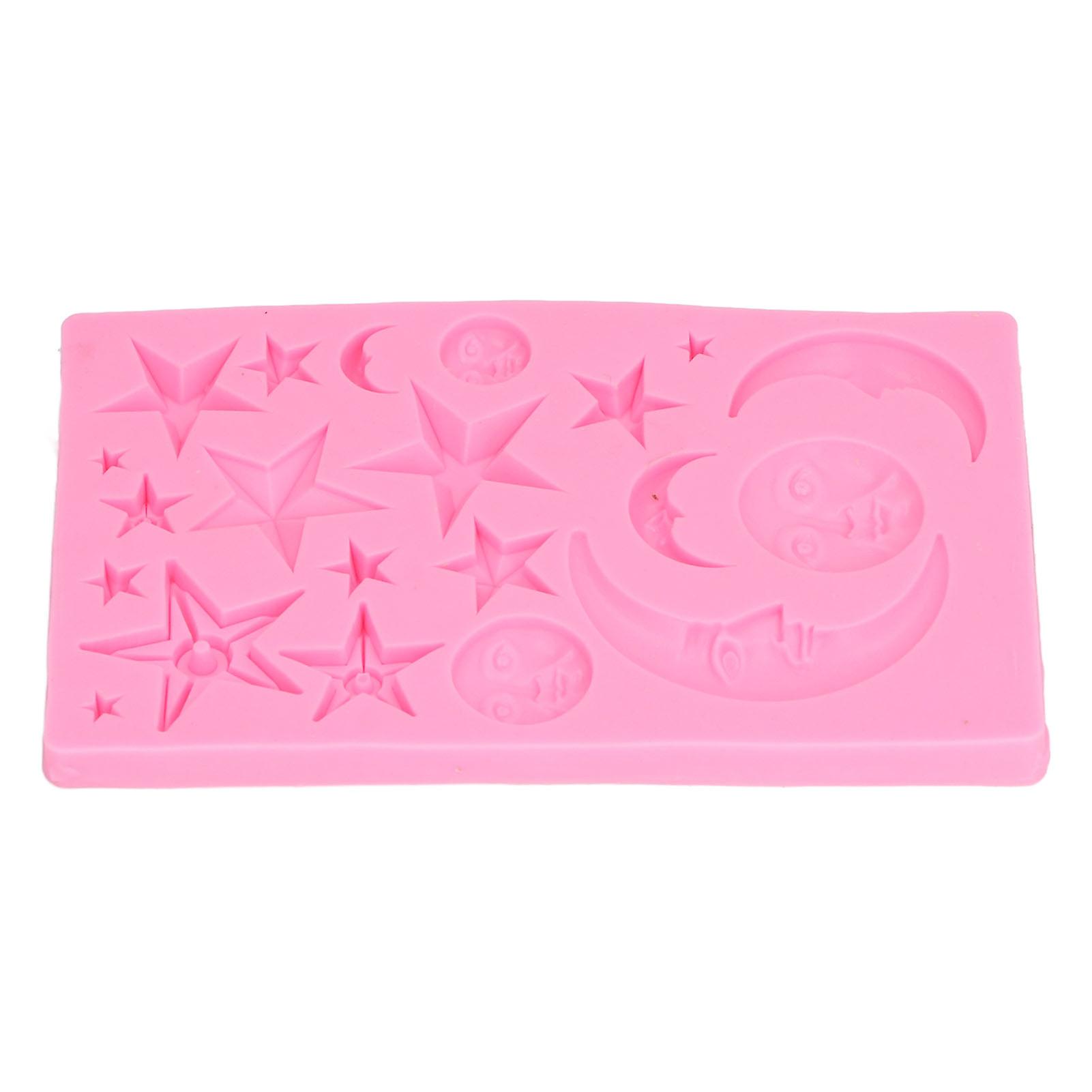 Sun Moon Star Cake Fondant Molds Silicone Cupcake Decoration Molds For Pudding Ice Cream