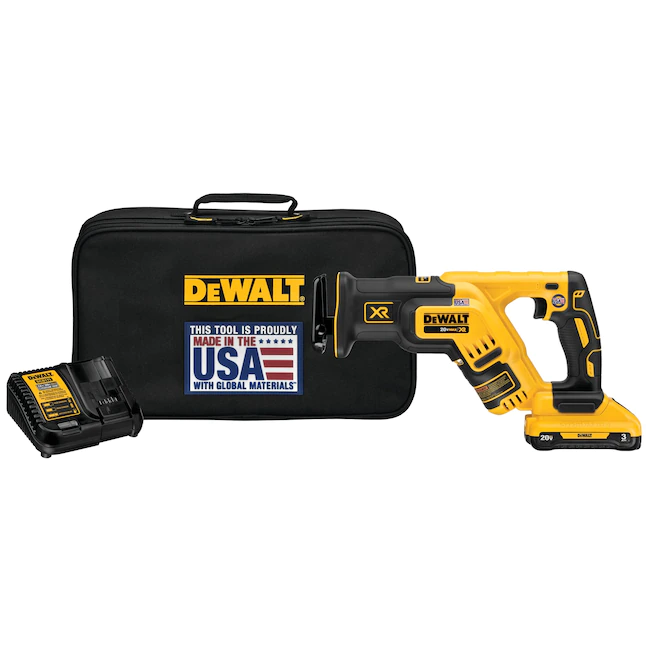 DEWALT DCS367L1 20-Volt MAX XR Cordless Brushless Compact Reciprocating Saw with (1) 20-Volt Battery 3.0Ah and Charger