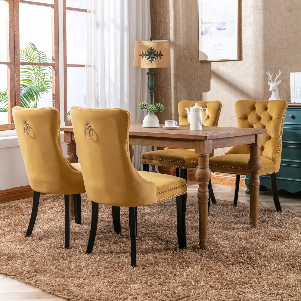 High end Tufted Velvet Upholstered Dining Chair