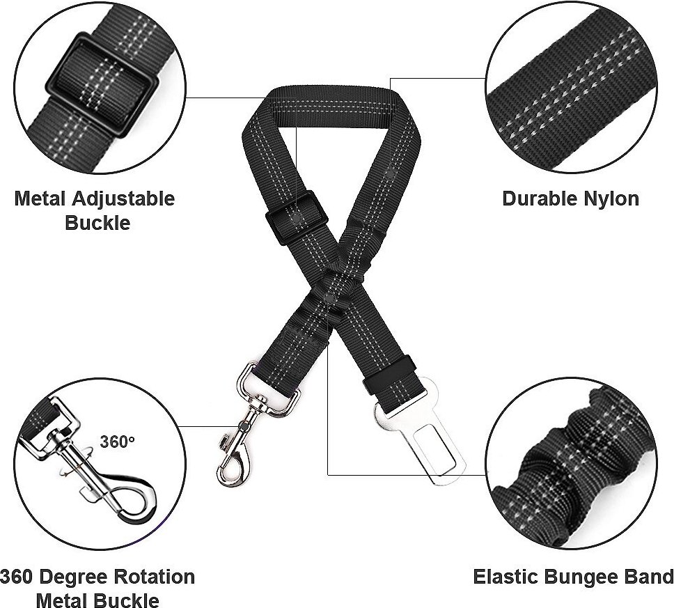 SlowTon Adjustable Dog Car Seat Belt， 2 count