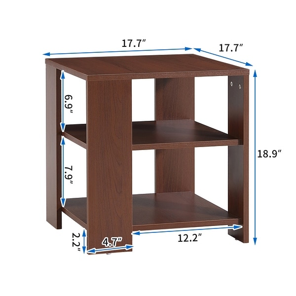 Edmund Wooden Square Side Table