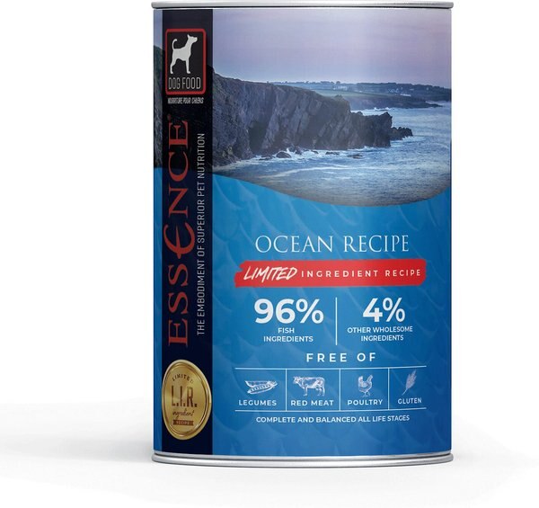 Essence Limited Ingredient Recipe Ocean Recipe Wet Dog Food， 13-oz， case of 12