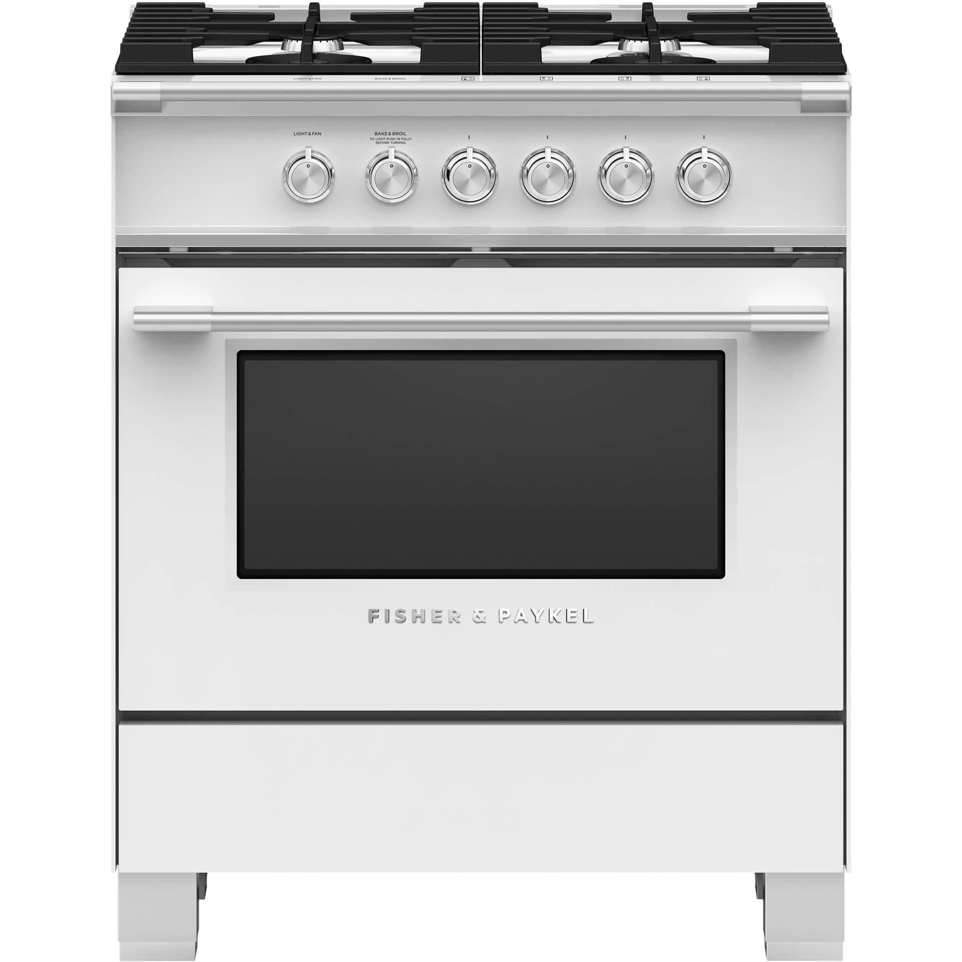 Fisher & Paykel 30-inch Freestanding Gas Range with AeroTech? Technology OR30SCG4W1