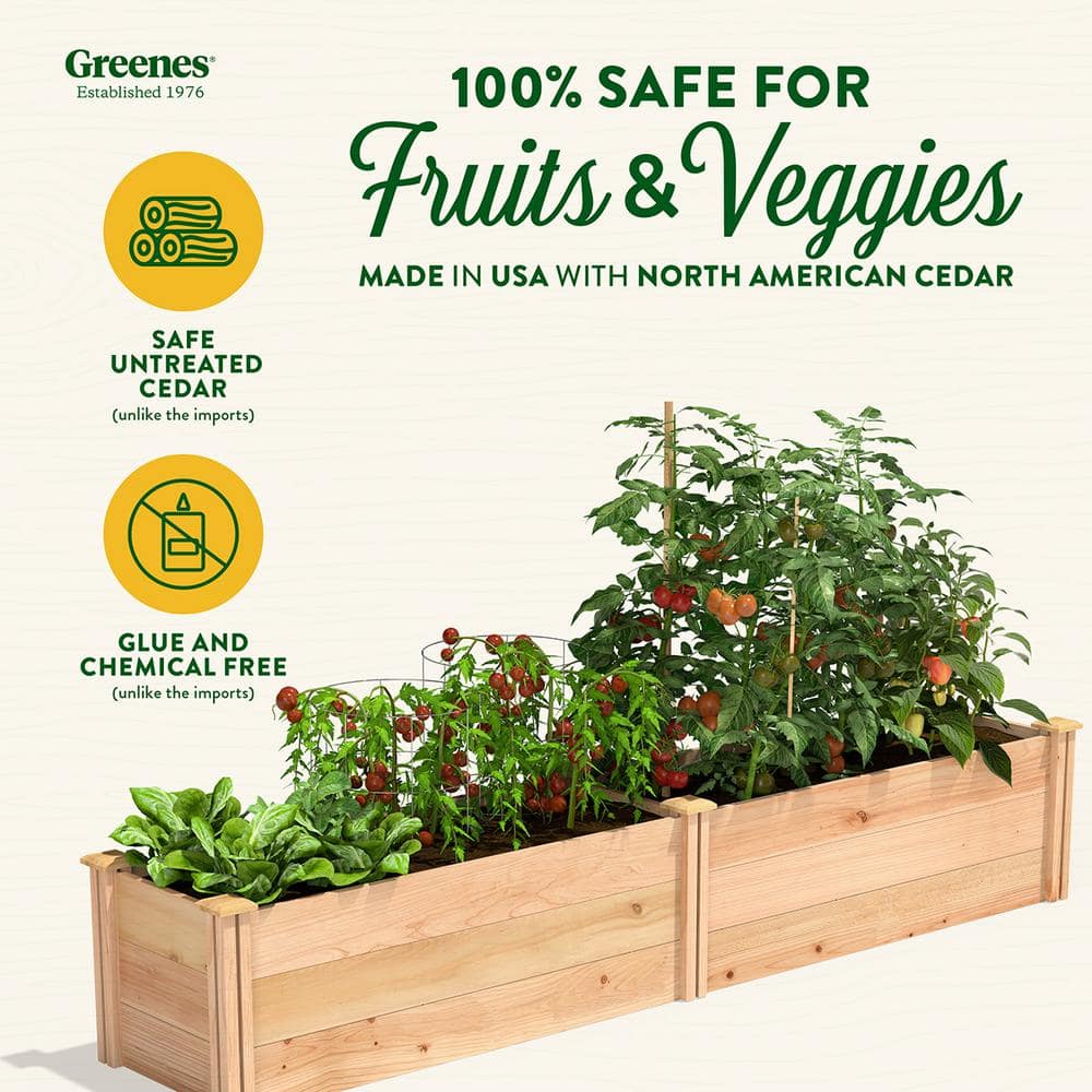 Greenes Fence 16 in. x 8 ft. x 16.5 in. Premium Cedar Raised Garden Bed RC169618P