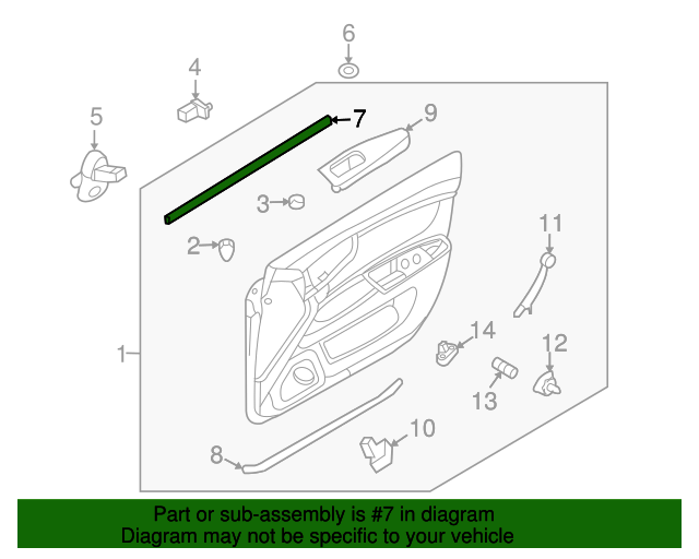 Genuine OE Kia Belt Weather-Strip - 82241-2G000