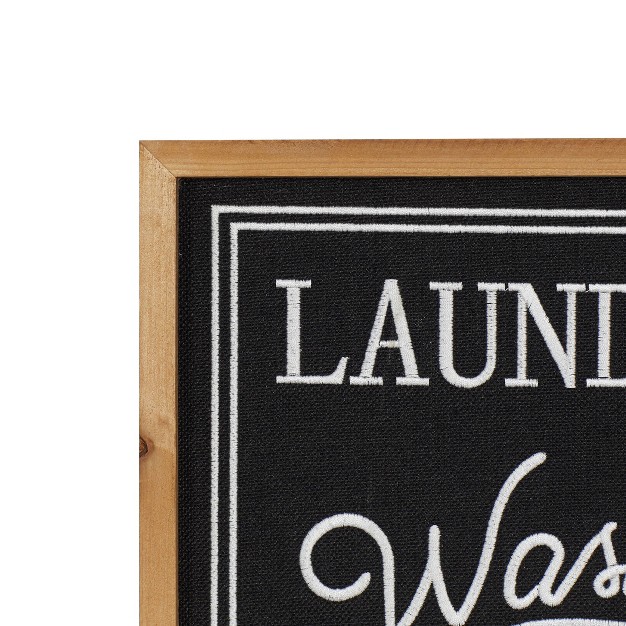 Farmhouse Linen Laundry Sign Wall Decor Set Of 2 Black Olivia amp May