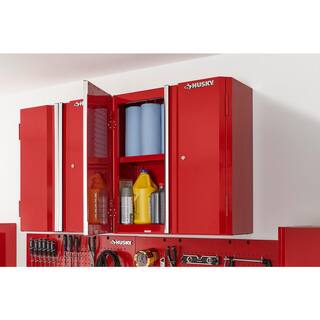 Husky 8-Piece Ready-to-Assemble Steel Garage Storage System in Red (133 in. W x 98 in. H x 24 in. D) G13310SR-US