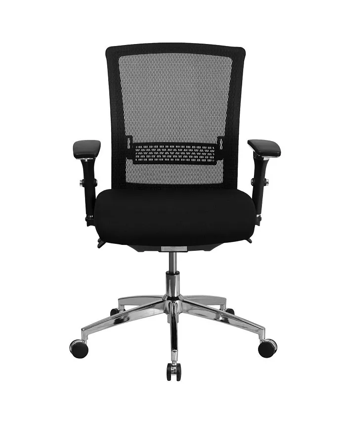 EMMA+OLIVER 24 7 300 Lb. Rated Seat Slider Ergonomic Office Chair With Adjustable Lumbar