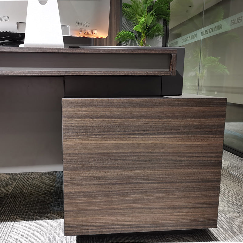 RADDIX Executive Desk with Left Return 1.8M - Dark Brown